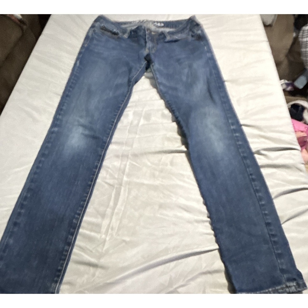 Bullhead Hermosa Women's Straight Jeans Blue Denim Medium Wash Mid Rise 3s
